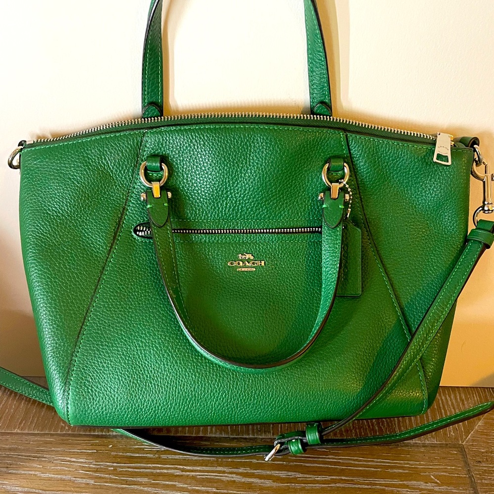 COACH Green Satchel Purse